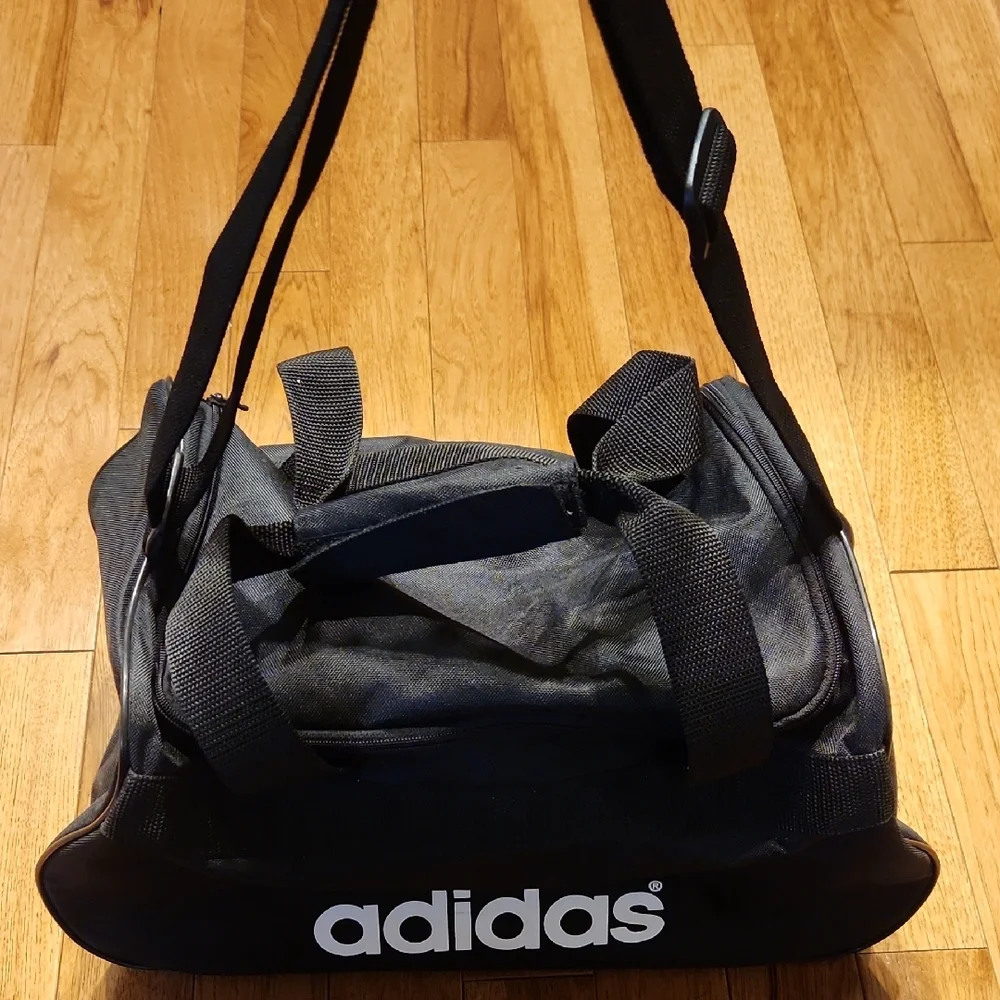 Adidas Black and White Duffel Bag